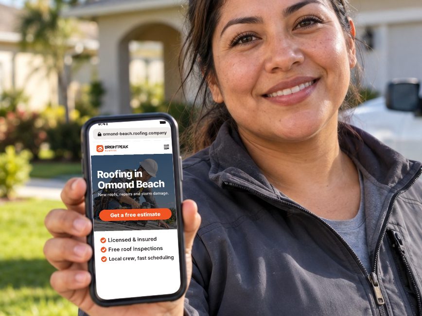 ormond-beach.roofing.company open in a phone browser